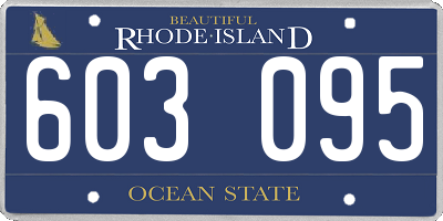RI license plate 603095