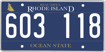 RI license plate 603118