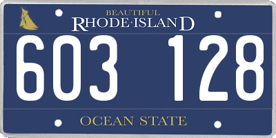 RI license plate 603128