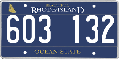 RI license plate 603132