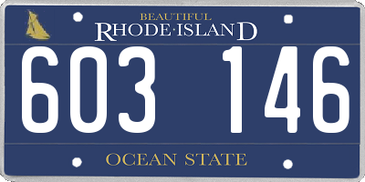 RI license plate 603146