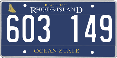 RI license plate 603149