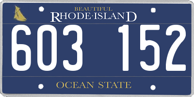 RI license plate 603152
