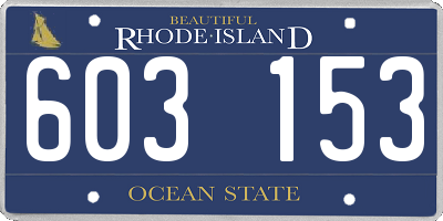 RI license plate 603153