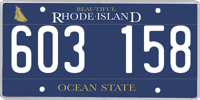 RI license plate 603158