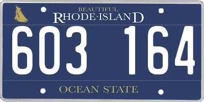 RI license plate 603164