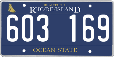 RI license plate 603169