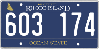 RI license plate 603174