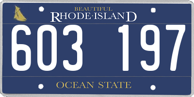 RI license plate 603197