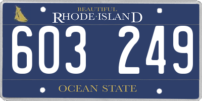 RI license plate 603249