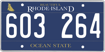 RI license plate 603264