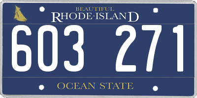 RI license plate 603271