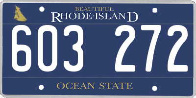 RI license plate 603272