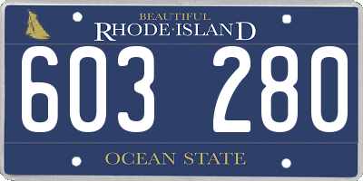 RI license plate 603280