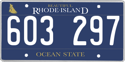RI license plate 603297