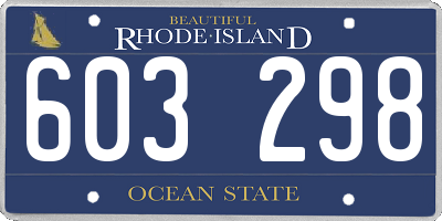 RI license plate 603298