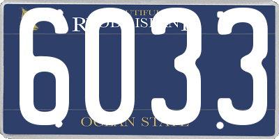 RI license plate 6033