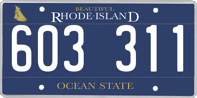 RI license plate 603311