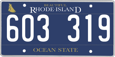 RI license plate 603319