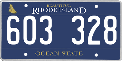 RI license plate 603328