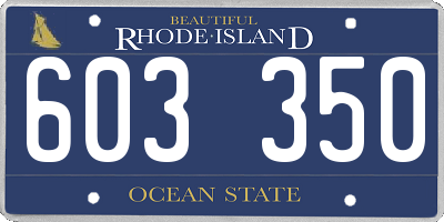RI license plate 603350