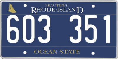 RI license plate 603351