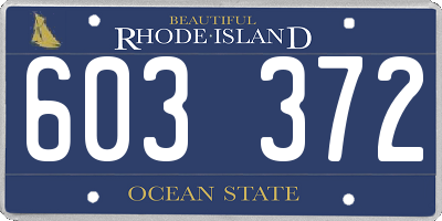 RI license plate 603372