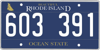 RI license plate 603391