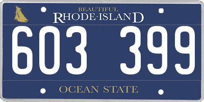 RI license plate 603399