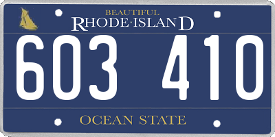 RI license plate 603410