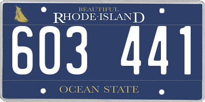 RI license plate 603441