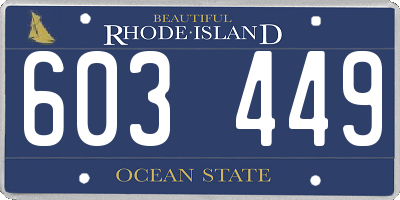 RI license plate 603449