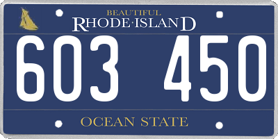 RI license plate 603450