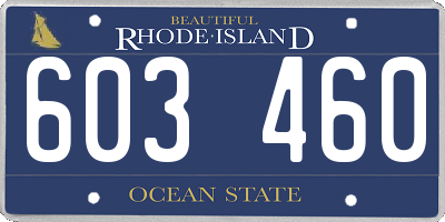 RI license plate 603460