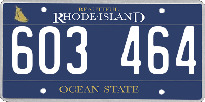 RI license plate 603464