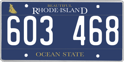 RI license plate 603468