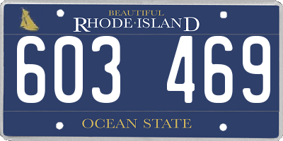 RI license plate 603469