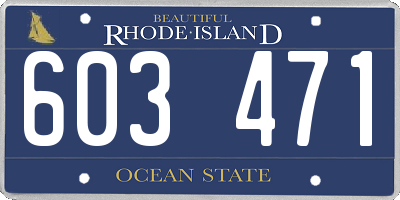 RI license plate 603471