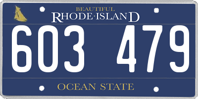 RI license plate 603479