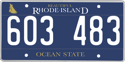 RI license plate 603483