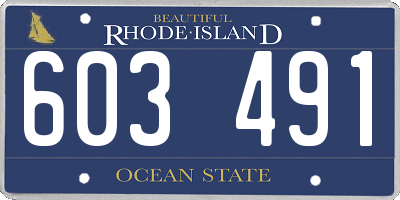 RI license plate 603491
