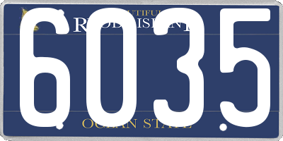 RI license plate 6035