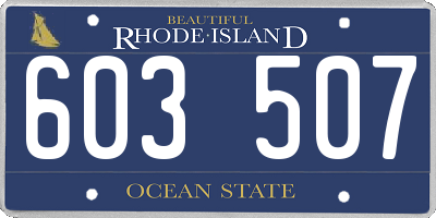 RI license plate 603507