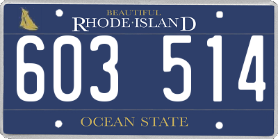 RI license plate 603514
