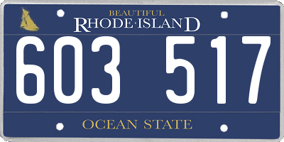RI license plate 603517