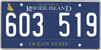 RI license plate 603519