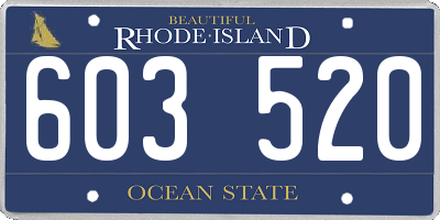 RI license plate 603520
