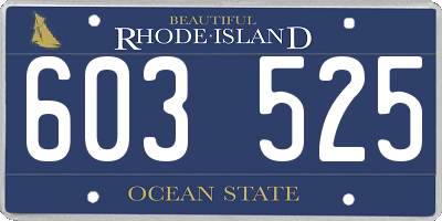 RI license plate 603525