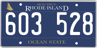 RI license plate 603528