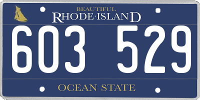 RI license plate 603529